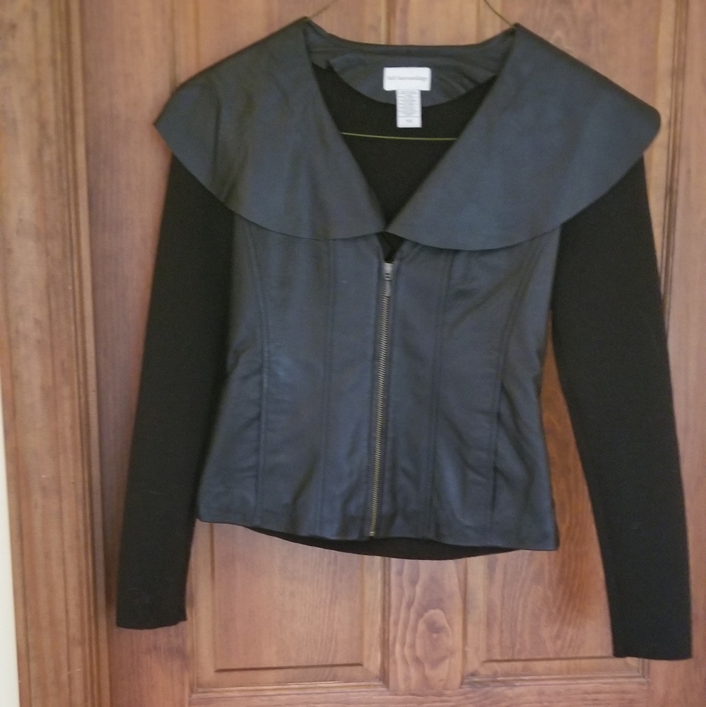 Leather and Wool Sweater/Jacket